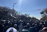 تشییع پیکر سردار جنگ تحمیلی در قزوین