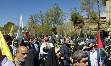 حضور باشکوه مردم در راهپیمایی روز قدس پشتوانه پولادین جبهه مقاومت است