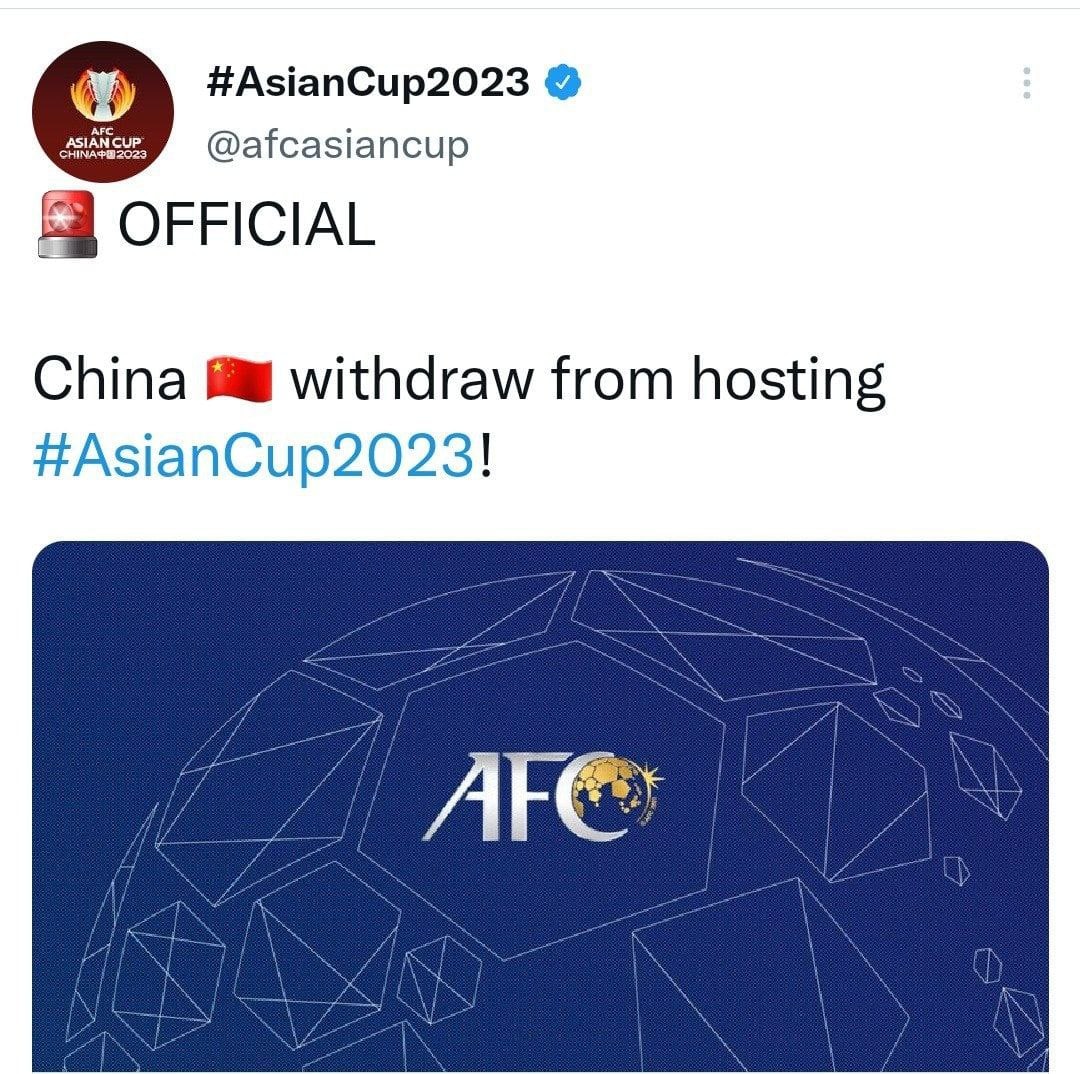 انصراف چین از میزبانی فوتبال جام ملتهای آسیا