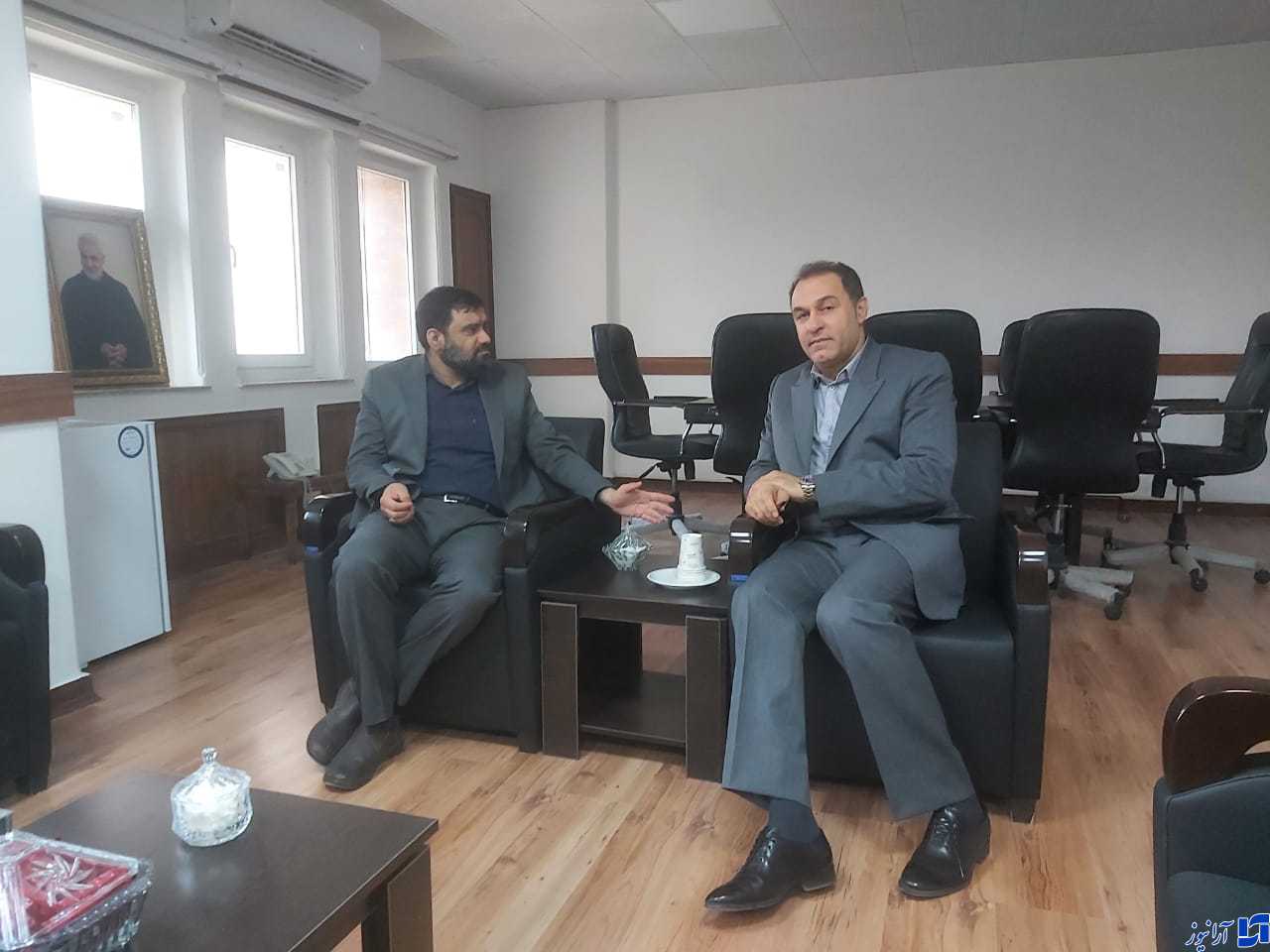 رایزنی نائب رئیس اول اتاق بازرگانی اهواز و معاون سیاسی و اجتماعی استانداری خوزستان با موضوع تسهیل تجارت در مرز چذابه